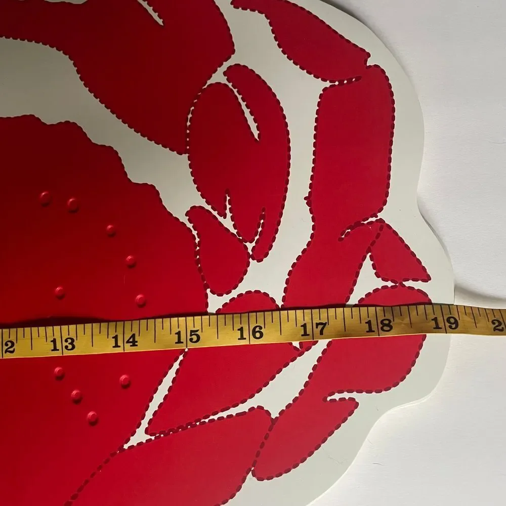 Crab shaped vinyl foam backed placemats sea critter ocean seafood red set of 4‎